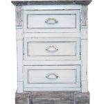 White Shabby Chic Vintage French Style Bedside Table 3 Drawer Bedroom Furniture