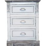 White Shabby Chic Vintage French Style Bedside Table 3 Drawer Bedroom Furniture