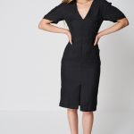 Textured Dress With Seam Detail