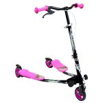 Mini Speed Scooter Ski Motion Drifter 3 Wheel Grip Break – Pink