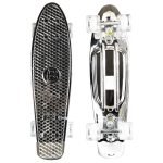 22 Inch Retro Cruiser Mini Skateboard – Metallic Silver