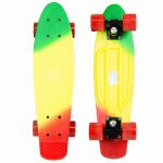 22 Inch Cruiser Mini Skateboard 3 Toned Design – Red/Green/Yellow