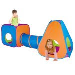 Childrens 3 in 1 Adventure Indoor Outdoor Pop Up Play Tent Set