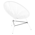 Garden Furniture Retro Rattan Lounge Conservatory Chair White