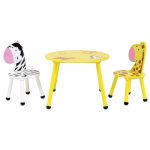 Kids Jungle Safari Wooden Table & 2 Or 4 Chairs Set Children’S Furniture