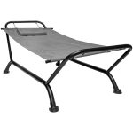 Single Textilene Hammock Outdoor Garden Sun Lounger – Grey