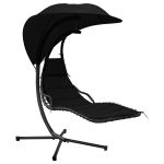 Garden Helicopter Garden Patio Swing Chair Seat Lounge -Black